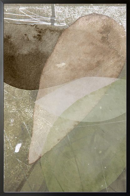 Texture stone shapes turquoise green and earth tone no. 1 Poster