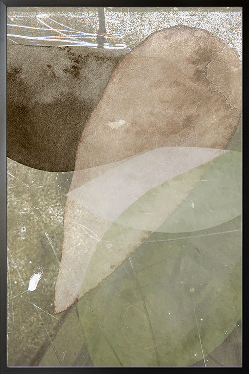 Texture stone shapes turquoise green and earth tone no. 1 Poster