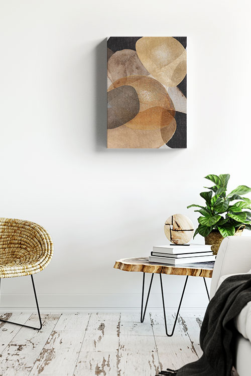 Texture stone shapes earth tone no. 6 Canvas