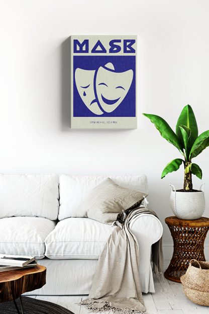 Mask graphical icon quotes Canvas