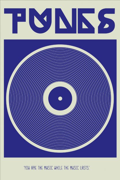 Tunes graphical icon quotes Poster