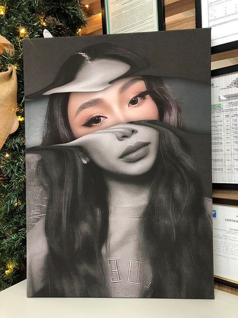 Maymay Entrata on personalized canvas print.