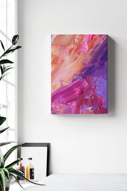 Abstract with dynamic shades of pink no. 2 canvas