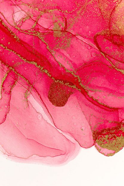 Abstract pink with gold dust poster