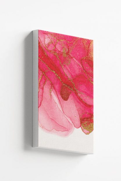 Abstract pink with gold dust canvas