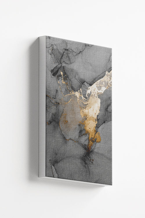Abstract gray shade with gold dust no. 3 canvas