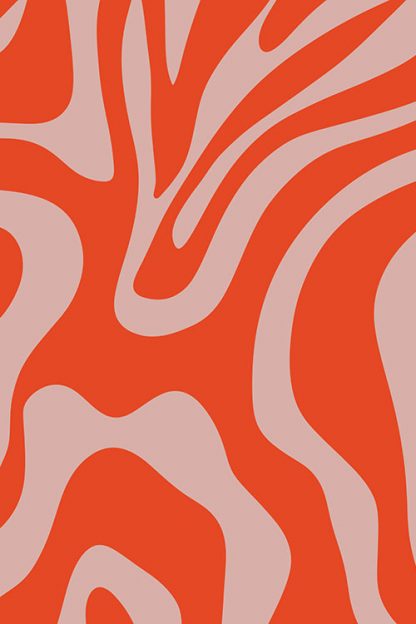 Liquify orange and shapes poster