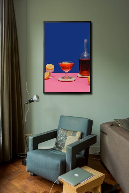 Gin cocktail in artistic view poster