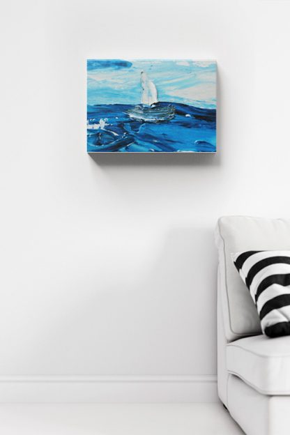Abstract Aquamarine Canvas