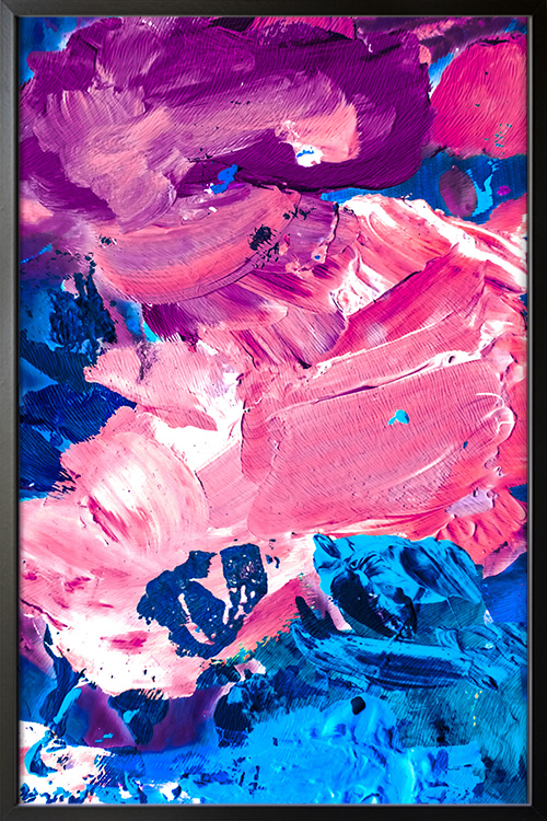 Pink and Teal Tango No 1 Poster