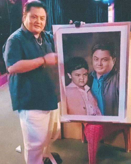 Niño Muhlach on a Then and Now poster art print that is trend and affordable on Artdesignph