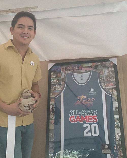 Actor Neil Coleta with trendy art of personalized poster print