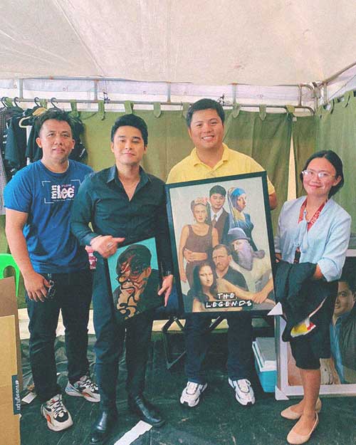 Artdesignph influencer McCoy de Leon together with the Artdesignph team with trendy art of Legends Poster