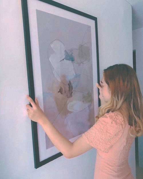 Artdesignph influencer with the Neutral Tone paint and lines no1 poster