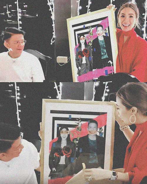 Heart Evangelista and Chiz Escudero with their personalized pop art poster print