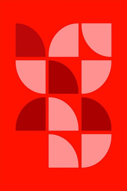 Crimson Symmetry Poster