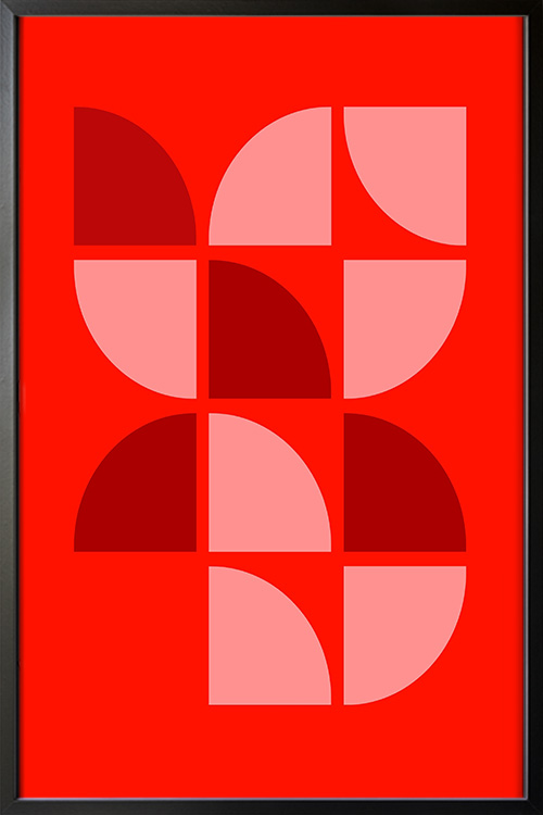 Crimson Symmetry Poster