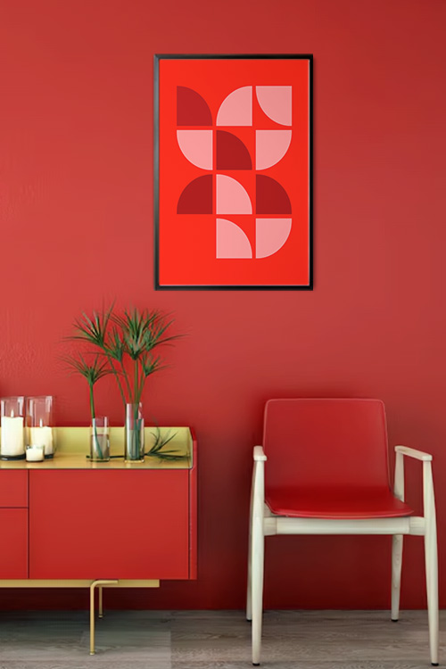 Crimson Symmetry Poster