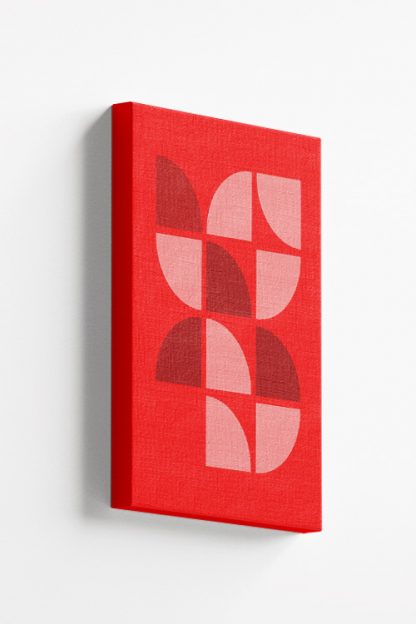 Crimson Symmetry Canvas