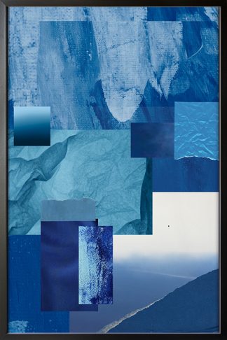 Fragment of Blue 1 Poster in a black frame