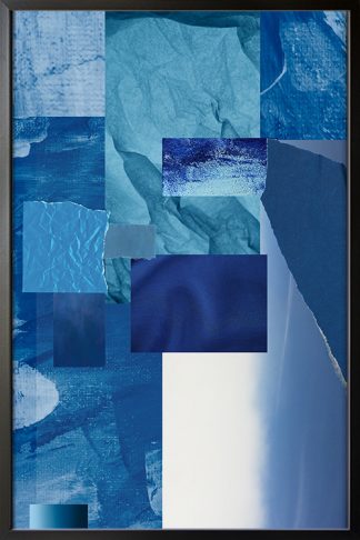 Fragment of Blue 2 Poster in black frame