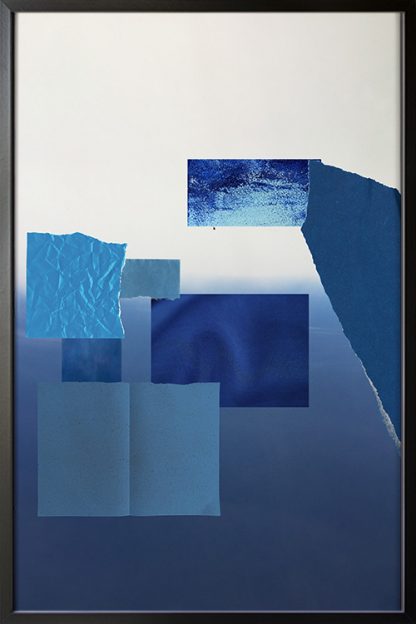 Fragment of Blue 3 Poster in a black frame