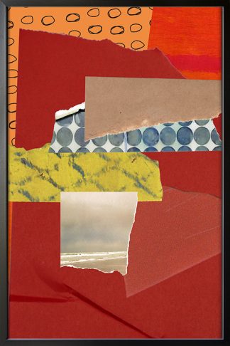 Torn Textures Poster in black frame