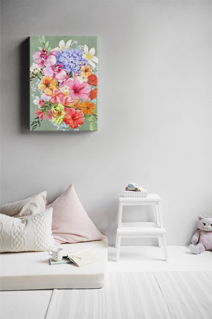Watercolor Flowers Canvas
