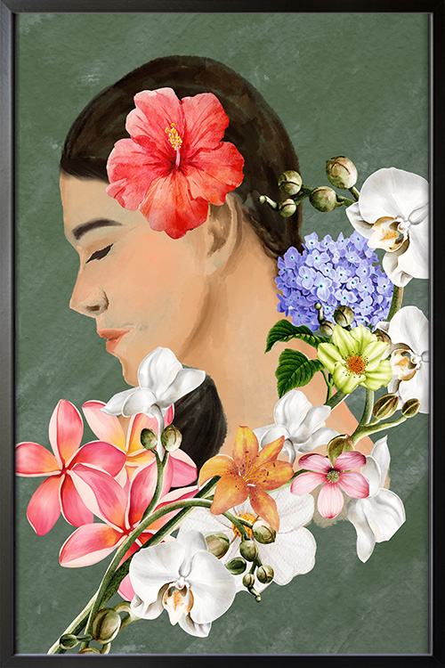 Within Watercolor Poster in black frame