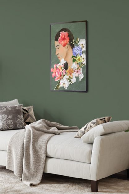 Within Watercolor Poster with black frame