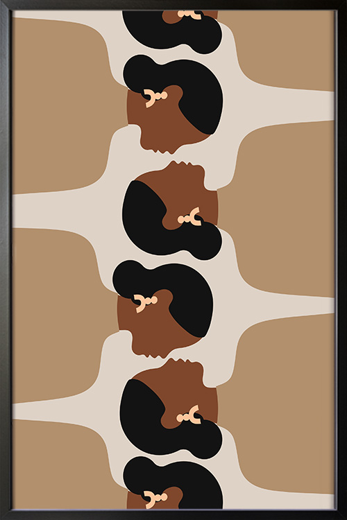Faces of Destiny 2 Poster in black frame