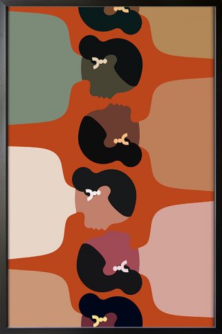 Faces of Destiny 1 Poster in black frame