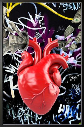 My Heart Speaks Poster in a black frame