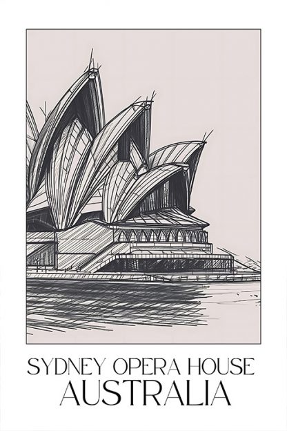 Sydney Opera House Sketch Poster