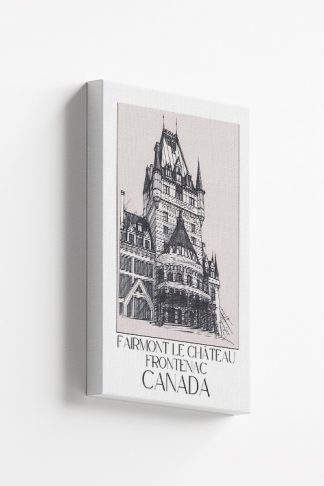 Fairmont Le Chateau Frontenac Canada Sketch Canvas