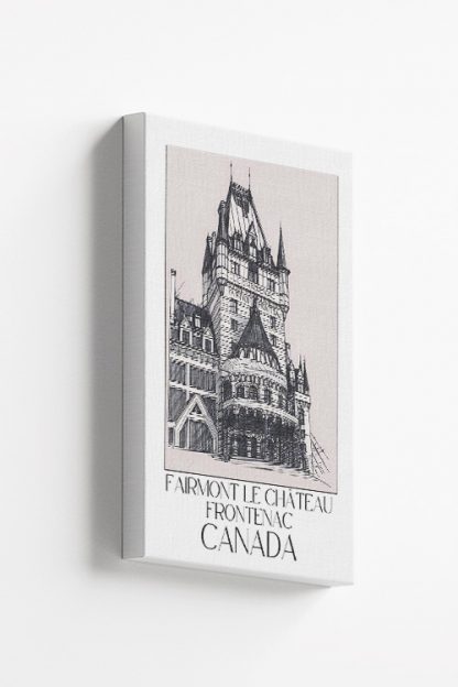 Fairmont Le Chateau Frontenac Canada Sketch Canvas