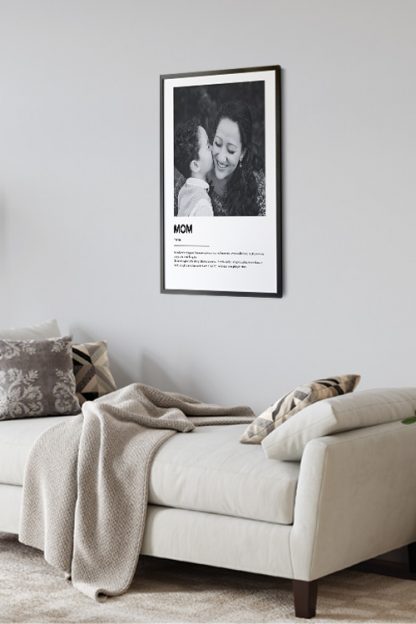 Mom Definition Poster in black frame