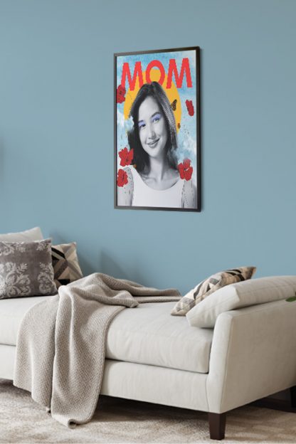 Mother that Blooms Poster in black frame