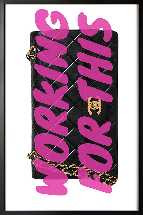 Work For This Typography Poster in black frame