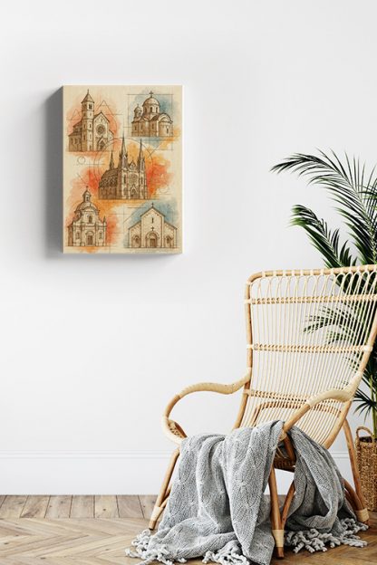 Five Churches Canvas