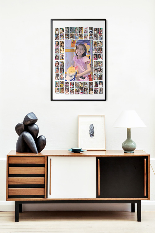 Center of Memories Poster Print in black frame