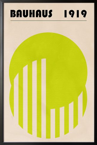 Bauhaus Inspired 1923 No. 1 Poster with black frame
