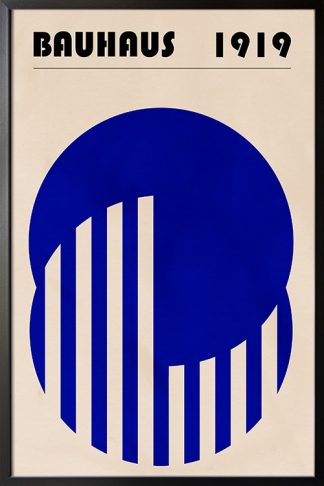 Bauhaus Inspired 1923 No. 2 Poster Print in black frame