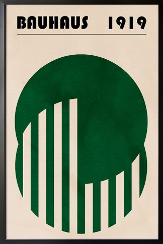 Bauhaus Inspired 1923 No. 3 Poster Print in black frame
