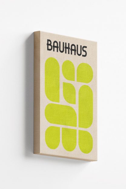 Bauhaus Inspired Yellow Green Canvas Print