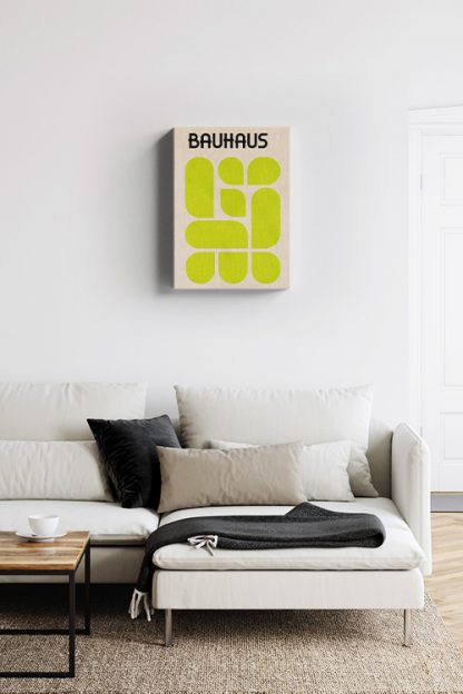 Bauhaus Inspired Yellow Green Canvas Print