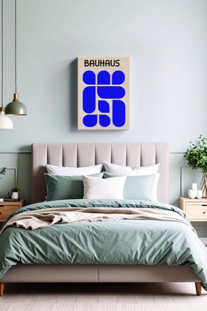 Bauhaus Inspired Blue Canvas Print