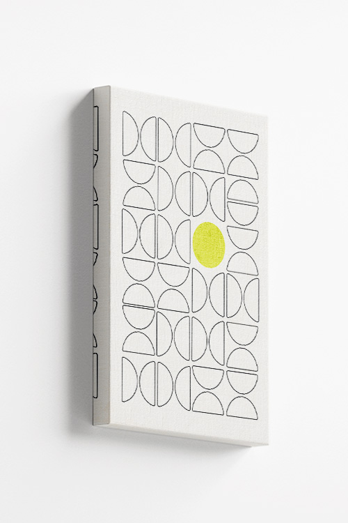 Bauhaus Dot Yellow Canvas Print