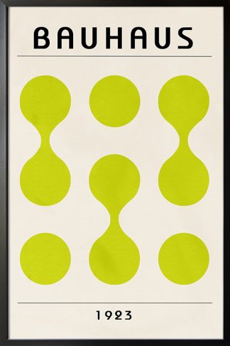 Bauhaus Inspired 1923 No. 1 Poster Print in a Black Frame