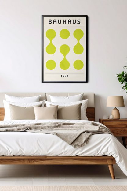 Bauhaus Inspired 1923 No. 1 Poster Print in a Black Frame